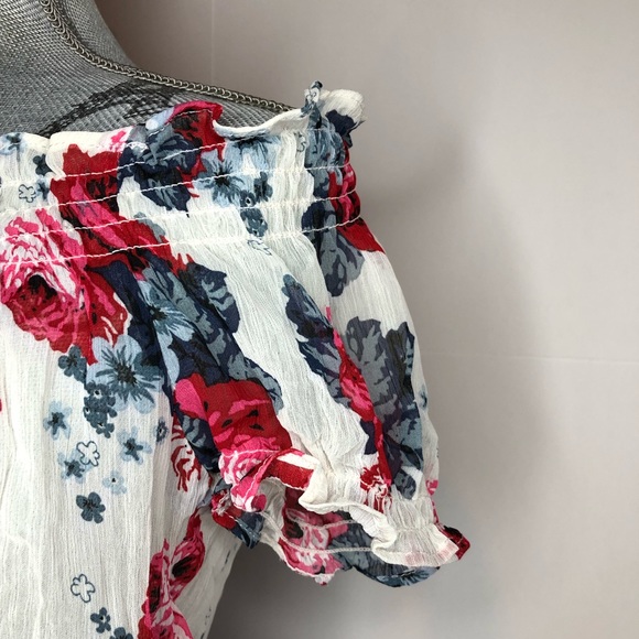 Chiffon Flower Blouse | Dynamite Size S - Picture 2 of 8